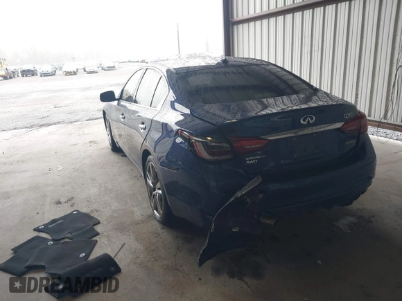 2019 Infiniti Q50 Luxe z VIN JN1EV7AR0KM591152, wystawiony jako IAAI lot #42020951 z przebiegiem 98 589 mil mil oraz . Historia ofert i sprzedaży dostępna na DreamBid. Obrazek 3.