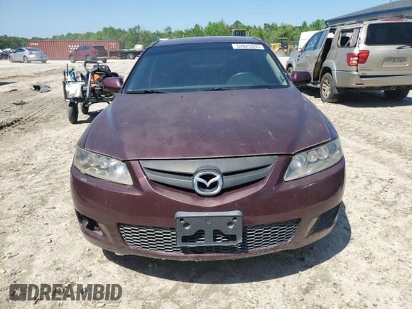 2008 Mazda 6 i Sport VE with VIN 1YVHP80C285M22738, listed as a Copart auction lot 52025935 with 281,656 mi miles and Salvage Title. Bid and sale history available at carsss.com. Image 5.
