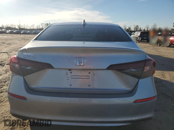 2025 Honda Civic Sedan LX with VIN 2HGFE2F2XSH520447, listed as a Copart auction lot 42247655 with 1,772 mi miles and Salvage Title. Bid and sale history available at carsss.com. Image 6.