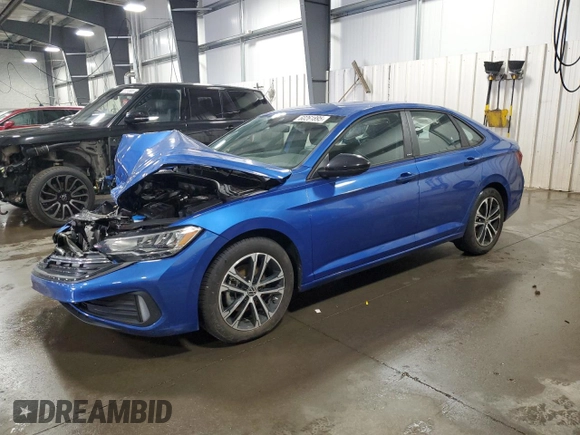 2024 Volkswagen Jetta Sport with VIN 3VWAM7BU4RM082369, listed as a Copart auction lot 60261895 with 7,832 mi miles and Salvage title. Bid and sale history available at DreamBid. Image 1.