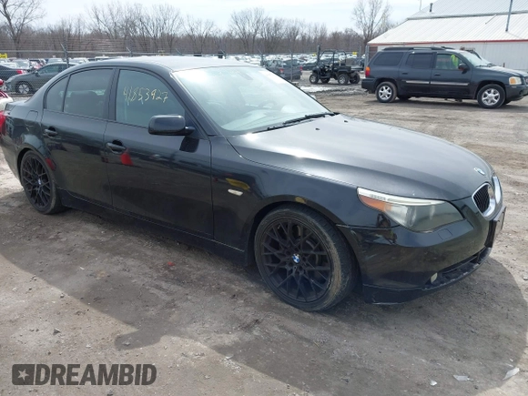 2005 BMW 5 Series 545i with VIN WBANB33565CN63095, listed as a IAAI auction lot 41853927 with 147,546 mi miles and . Bid and sale history available at carsss.com. Image 1.