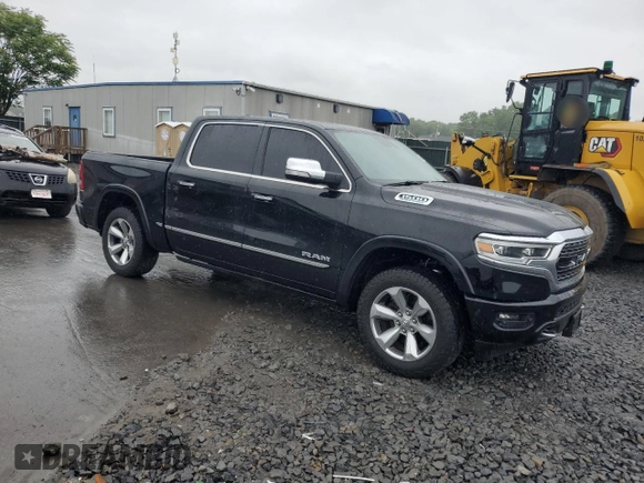 2021 Ram 1500 Limited with VIN 1C6SRFHT4MN582023, listed as a Copart auction lot 60895955 with 66,195 mi miles and Salvage title. Bid and sale history available at DreamBid. Image 4.