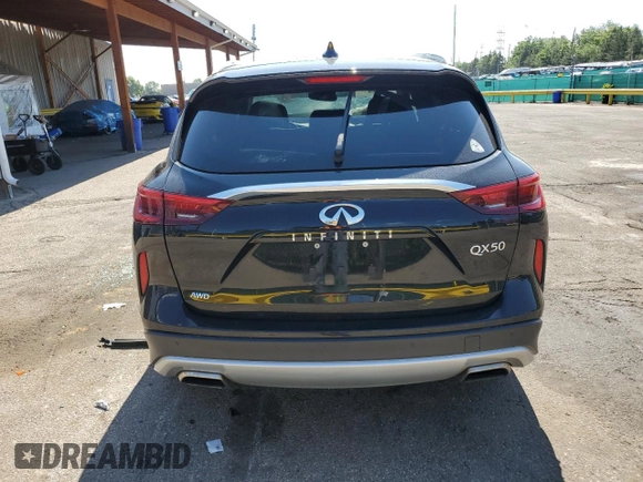 2020 Infiniti QX50 Luxe with VIN 3PCAJ5M37LF100668, listed as a Copart auction lot 60328225 with 44,857 mi miles and Salvage title. Bid and sale history available at DreamBid. Image 6.