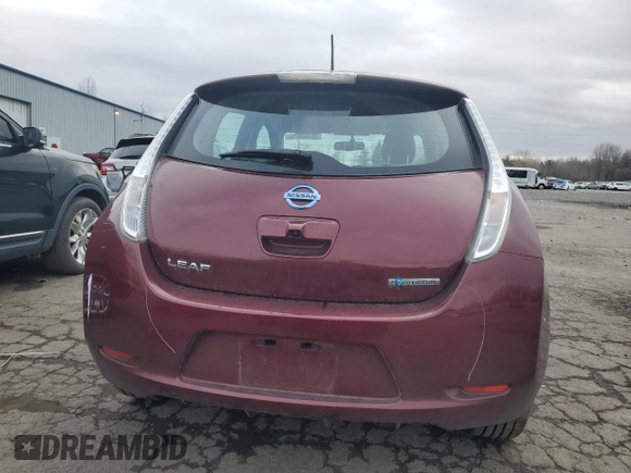 2016 Nissan LEAF SV with VIN 1N4BZ0CP8GC303355, listed as a Copart auction lot 48163075 with 67,665 mi miles and Salvage Title. Bid and sale history available at carsss.com. Image 6.