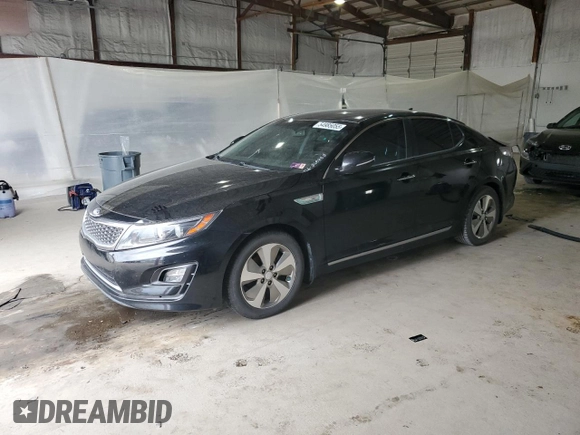 2014 Kia Optima Hybrid EX with VIN KNAGN4AD9E5068880, listed as a Copart auction lot 54985055 with 0 mi miles and Clean Title. Bid and sale history available at carsss.com. Image 1.
