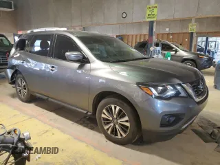 2017 Nissan Pathfinder SV z VIN 5N1DR2MM7HC648330, wystawiony jako Copart lot #52163045 z przebiegiem 138 602 mil mil oraz Szkoda całkowita • Salvage title. Historia ofert i sprzedaży dostępna na DreamBid. Obrazek 4.