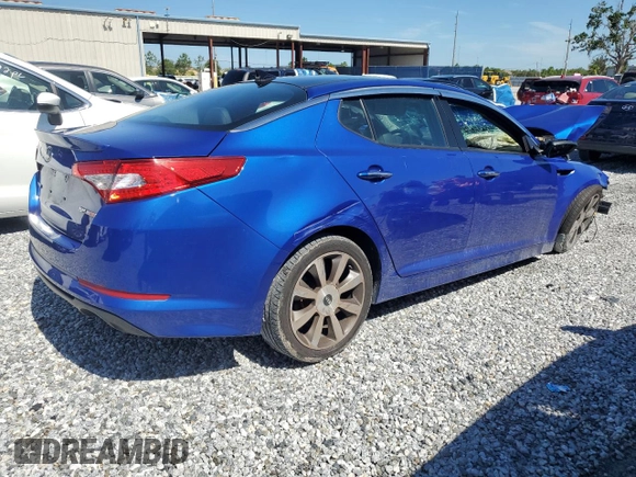 2013 Kia Optima SX with VIN 5XXGR4A66DG227910, listed as a Copart auction lot 61357605 with Not provided miles and Non repairable. Bid and sale history available at DreamBid. Image 3.