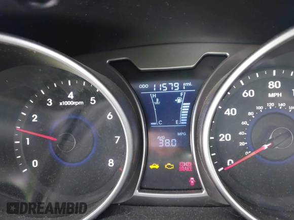 2013 Hyundai Veloster w/Black Int with VIN KMHTC6AD9DU171722, listed as a IAAI auction lot 41617721 with 115,791 mi miles and . Bid and sale history available at DreamBid. Image 7.