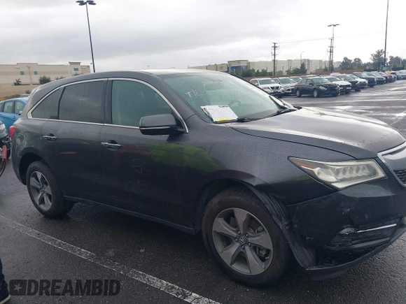 2016 Acura MDX with VIN 5FRYD3H23GB007677, listed as a IAAI auction lot 41586346 with 104,586 mi miles. Bid and sale history available at carsss.com. Image 13.