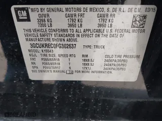 2015 Chevrolet Silverado 1500 LT with VIN 3GCUKREC0FG302637, listed as a IAAI auction lot 40456723 with 145,079 mi miles. Bid and sale history available at carsss.com. Image 9.