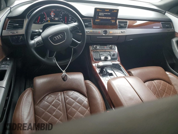 2013 Audi A8 4.0L with VIN WAUA2AFD9DN026942, listed as a Copart auction lot 60319565 with 122,341 mi miles and Salvage title. Bid and sale history available at DreamBid. Image 8.