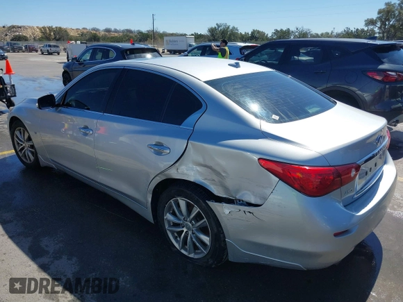 2014 Infiniti Q50 Sport with VIN JN1BV7AR7EM701783, listed as a IAAI auction lot 41757085 with 115,352 mi miles and . Bid and sale history available at DreamBid. Image 3.