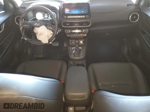 2022 Hyundai Kona Limited with VIN KM8K53A35NU801328, listed as a Copart auction lot 80378344 with 18,600 mi miles and Salvage Title. Bid and sale history available at carsss.com. Image 8.