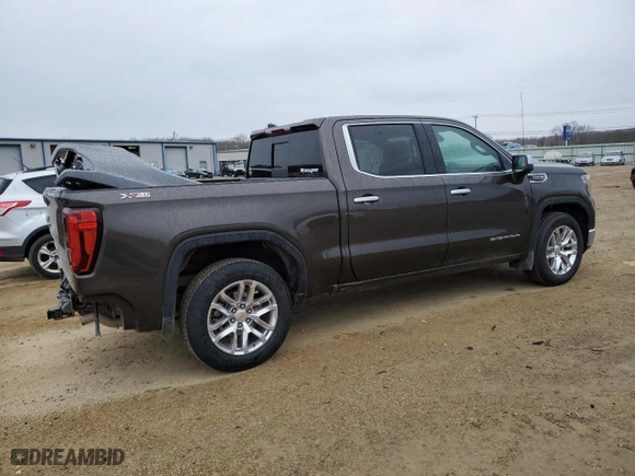 2019 GMC Sierra 1500 SLT with VIN 1GTU9DEL4KZ240863, listed as a Copart auction lot 89169455 with 46,485 mi miles and Salvage Title. Bid and sale history available at carsss.com. Image 3.