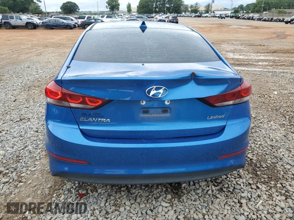 2017 Hyundai Elantra Limited with VIN 5NPD84LF2HH132600, listed as a Copart auction lot 61358095 with 62,699 mi miles and Salvage title. Bid and sale history available at DreamBid. Image 6.