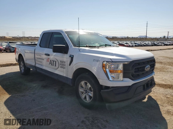 2021 Ford F-150 XL with VIN 1FTEX1CP0MKE44585, listed as a Copart auction lot 48280755 with 73,087 mi miles and Salvage title. Bid and sale history available at DreamBid. Image 4.