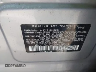 2016 Subaru Forester 2.5i Touring with VIN JF2SJAXC6GH426669, listed as a IAAI auction lot 41923991 with 1 mi miles. Bid and sale history available at carsss.com. Image 9.