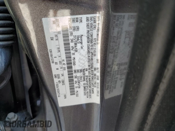 2012 Ford Focus SE with VIN 1FAHP3F21CL183104, listed as a Copart auction lot 60533905 with 199,869 mi miles and Clean title. Bid and sale history available at DreamBid. Image 12.