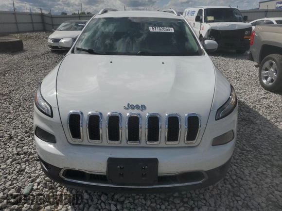 2016 Jeep Cherokee Limited with VIN 1C4PJMDS3GW310598, listed as a Copart auction lot 57182065 with 123,602 mi miles and Salvage title. Bid and sale history available at DreamBid. Image 5.