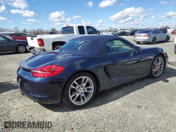 2013 Porsche Boxster S with VIN WP0CB2A87DS132884, listed as a Copart auction lot 47368445 with 96,404 mi miles and Salvage Title. Bid and sale history available at carsss.com. Image 3.