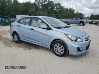 2012 Hyundai Accent GLS with VIN KMHCT4AEXCU037989, listed as a Copart auction lot 53439415 with 102,948 mi miles and Salvage Title. Bid and sale history available at carsss.com. Image 4.