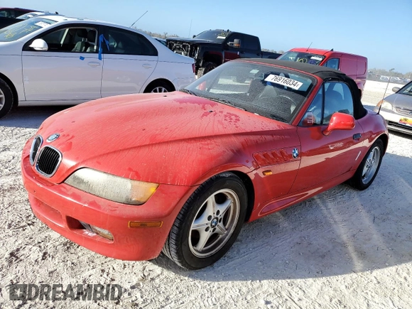 1998 BMW 3 Series 1.9L with VIN 4USCH7327WLE06471, listed as a Copart auction lot 76916034 with 0 mi miles and Salvage Title. Bid and sale history available at carsss.com. Image 1.