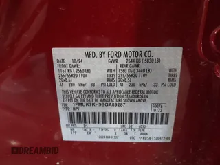 2025 Ford Explorer ST-Line с VIN 1FMUK7KH9SGA89287, выставлен на аукционе IAAI как лот 42265994 с пробегом 8 439 миль миль и . История ставок и продаж доступна на DreamBid. Изображение 9.