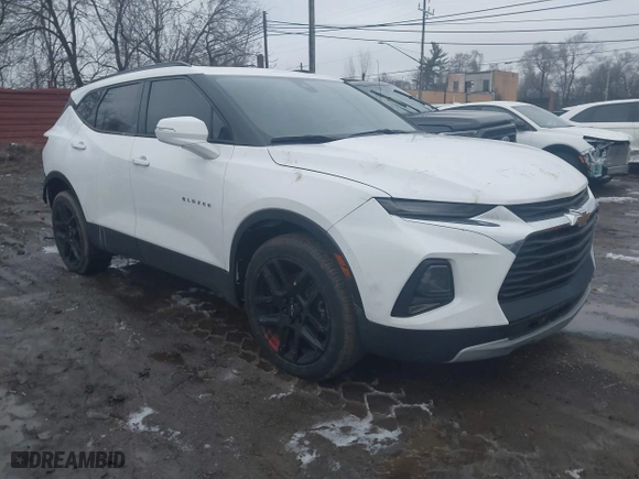 2021 Chevrolet Blazer LT with VIN 3GNKBDRS7MS533547, listed as a IAAI auction lot 41186917 with 67,157 mi miles. Bid and sale history available at carsss.com. Image 1.