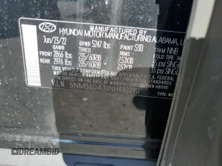 2022 Hyundai Santa Fe XRT with VIN 5NMS6DAJ3NH480290, listed as a Copart auction lot 42903525 with 37,934 mi miles and Salvage Title. Bid and sale history available at carsss.com. Image 14.