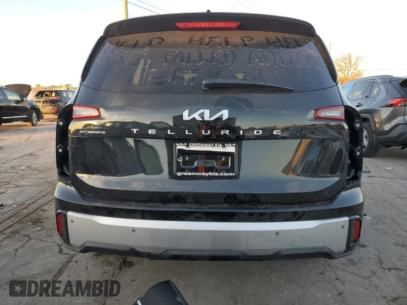 2024 Kia Telluride LX with VIN 5XYP24GC5RG525496, listed as a Copart auction lot 80153234 with 6,445 mi miles and Clean title. Bid and sale history available at DreamBid. Image 6.