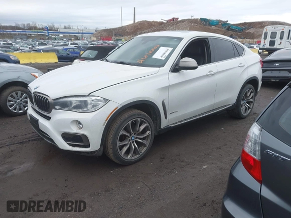 2015 BMW X6 xDrive35i with VIN 5UXKU2C57F0N77194, listed as a IAAI auction lot 41818860 with 105,579 mi miles and . Bid and sale history available at DreamBid. Image 18.