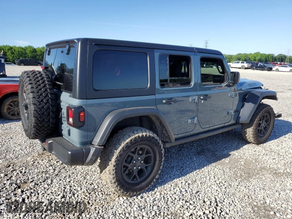2024 Jeep Wrangler Sport S with VIN 1C4PJXDG2RW346671, listed as a Copart auction lot 57966375 with 9,430 mi miles and Salvage title. Bid and sale history available at DreamBid. Image 3.