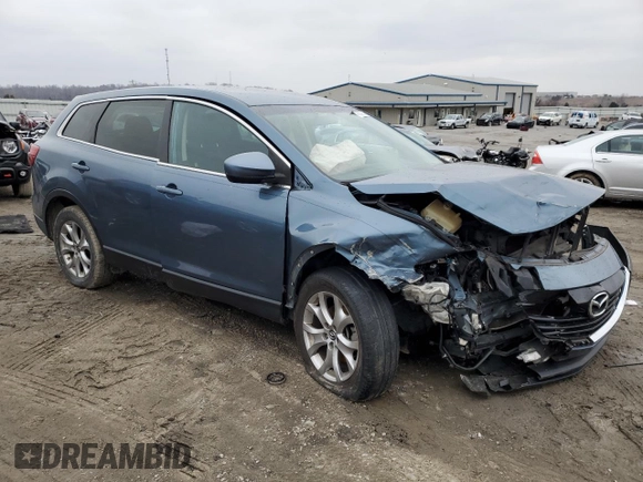 2014 Mazda CX-9 Sport with VIN JM3TB2BA7E0434407, listed as a Copart auction lot 45029515 with 117,200 mi miles and Salvage title. Bid and sale history available at DreamBid. Image 4.