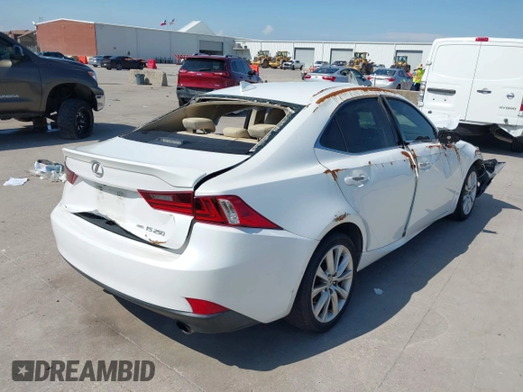 2015 Lexus IS 250 with VIN JTHCF1D28F5029172, listed as a IAAI auction lot 42385343 with Not provided miles and . Bid and sale history available at DreamBid. Image 4.