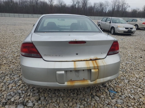 2001 Chrysler Sebring LX with VIN 1C3EL46X91N656635, listed as a Copart auction lot 81817434 with 89,100 mi miles and Clean Title. Bid and sale history available at carsss.com. Image 6.