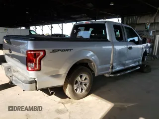 2015 Ford F-150 XL with VIN 1FTEX1CP0FKE50583, listed as a Copart auction lot 52542995 with 51,656 mi miles and Salvage Title. Bid and sale history available at carsss.com. Image 3.