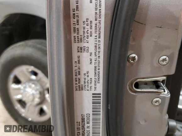2024 Ram 2500 Tradesman with VIN 3C6UR5HJ5RG288017, listed as a Copart auction lot 41655705 with 2,920 mi miles and Salvage title. Bid and sale history available at DreamBid. Image 13.