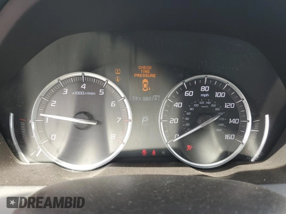 2016 Acura TLX with VIN 19UUB1F3XGA007109, listed as a Copart auction lot 50019095 with 83,741 mi miles and Salvage Title. Bid and sale history available at carsss.com. Image 9.