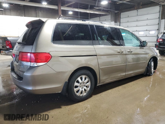 2009 Honda Odyssey EX-L with VIN 5FNRL38759B402158, listed as a Copart auction lot 52025715 with 239,340 mi miles and Salvage Title. Bid and sale history available at carsss.com. Image 3.
