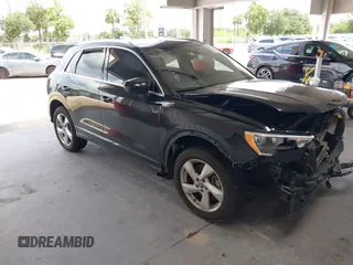 2020 Audi Q3 Premium with VIN WA1AECF32L1095789, listed as a IAAI auction lot 42370284 with 66,518 mi miles and . Bid and sale history available at DreamBid. Image 1.