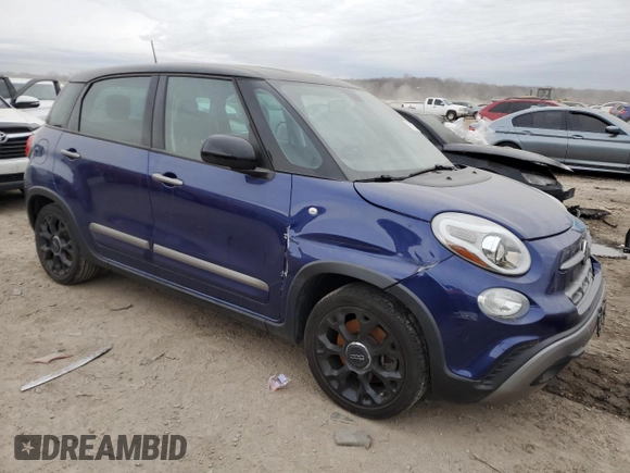 2018 FIAT 500L Trekking with VIN ZFBCFADH9JZ041163, listed as a Copart auction lot 80612384 with 108,385 mi miles and Salvage Title. Bid and sale history available at carsss.com. Image 4.