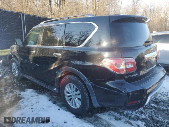 2018 Nissan Armada SV with VIN JN8AY2ND8J9051980, listed as a Copart auction lot 88018675 with 115,068 mi miles and Salvage Title. Bid and sale history available at carsss.com. Image 2.