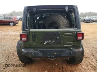 2021 Jeep Wrangler Sport with VIN 1C4GJXAG4MW748477, listed as a Copart auction lot 80044704 with 35,522 mi miles and Salvage Title. Bid and sale history available at DreamBid. Image 6.