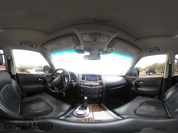 2012 Infiniti QX56 8-passenger with VIN JN8AZ2NC5C9317396, listed as a IAAI auction lot 41879874 with 233,064 mi miles. Bid and sale history available at carsss.com. Image 20.