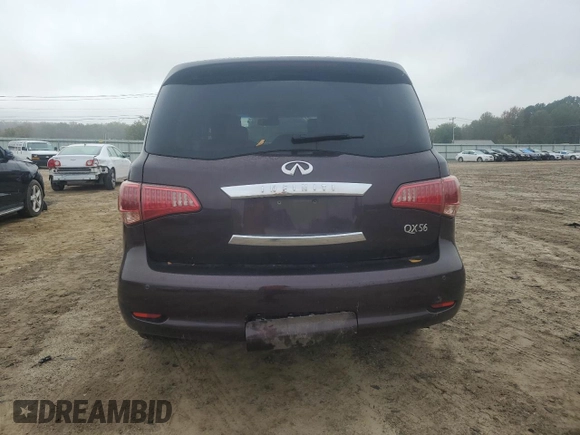 2013 Infiniti QX56 with VIN JN8AZ2NE8D9041170, listed as a Copart auction lot 80662124 with 168,539 mi miles and Clean Title. Bid and sale history available at carsss.com. Image 6.