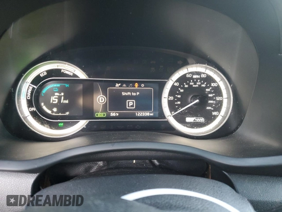 2019 Kia Niro LX with VIN KNDCB3LC2K5346717, listed as a Copart auction lot 45313825 with 122,338 mi miles and Salvage Title. Bid and sale history available at DreamBid. Image 9.