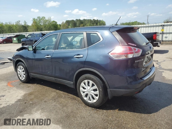 2015 Nissan Rogue SV with VIN KNMAT2MT6FP551478, listed as a Copart auction lot 51217215 with 47,083 mi miles and Salvage Title. Bid and sale history available at DreamBid. Image 2.