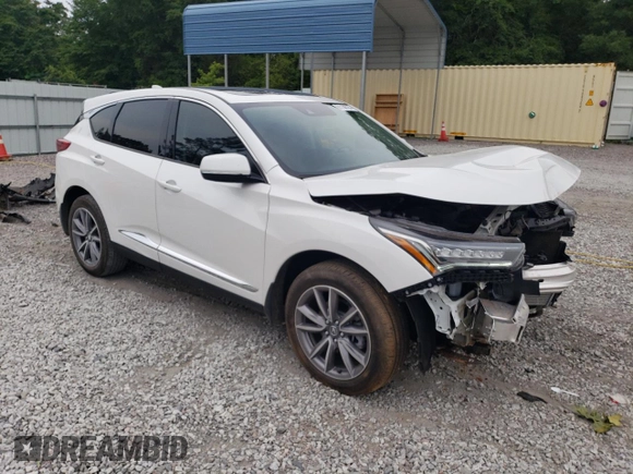 2023 Acura RDX w/Technology Package with VIN 5J8TC1H57PL003014, listed as a Copart auction lot 61138724 with 9,626 mi miles and Salvage Title. Bid and sale history available at carsss.com. Image 4.