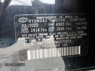 2021 Genesis G70 3.3T with VIN KMTG34LE9MU070858, listed as a Copart auction lot 71347344 with 40,760 mi miles and Non Repairable. Bid and sale history available at carsss.com. Image 13.