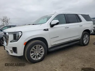2021 GMC Yukon SLT with VIN 1GKS2BKD5MR177616, listed as a Copart auction lot 42456665 with 25,784 mi miles and Salvage Title. Bid and sale history available at carsss.com. Image 1.
